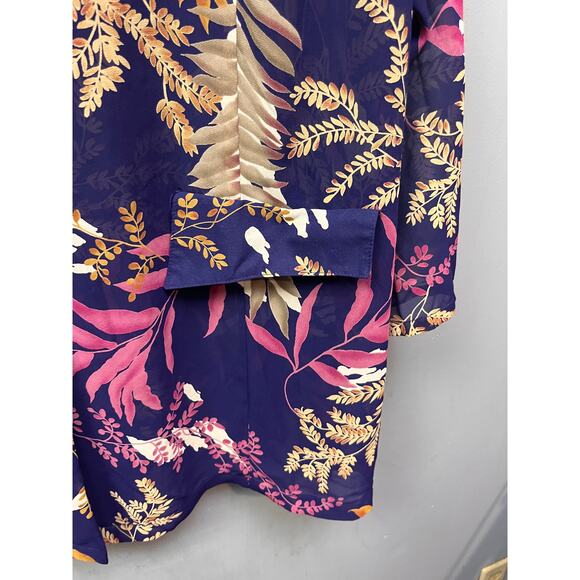 designs & Co Lane Bryant button front top Womens Plus size 22/24‎ Purple Sheer - Picture 7 of 9